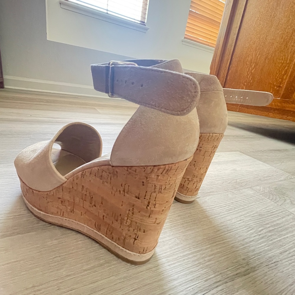 Stuart Weitzman suede platform sandal
